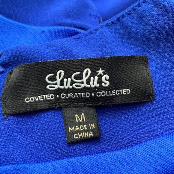 Lulu’s Royal Blue Dress with Pockets! Size M - Picture 6 of 10